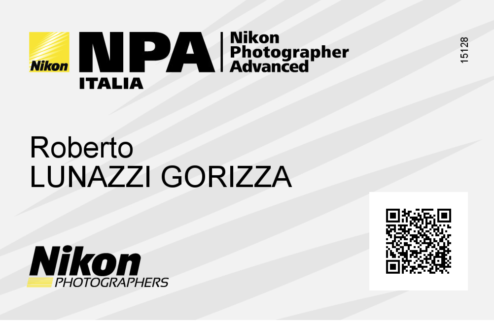 Card NPA Italia, Nikon Photographer Advanced, di Roberto Lunazzi Gorizza